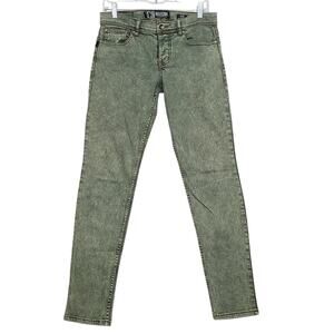 Social Collision Rude by Lip Service Straight Leg Jeans Army Green Size 30/32